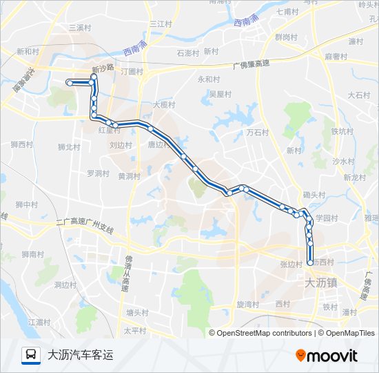 公交南高08路的线路图