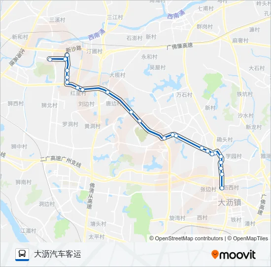 南高08路 Bus Line Map