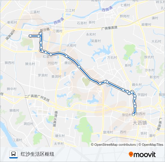 公交南高08路的线路图