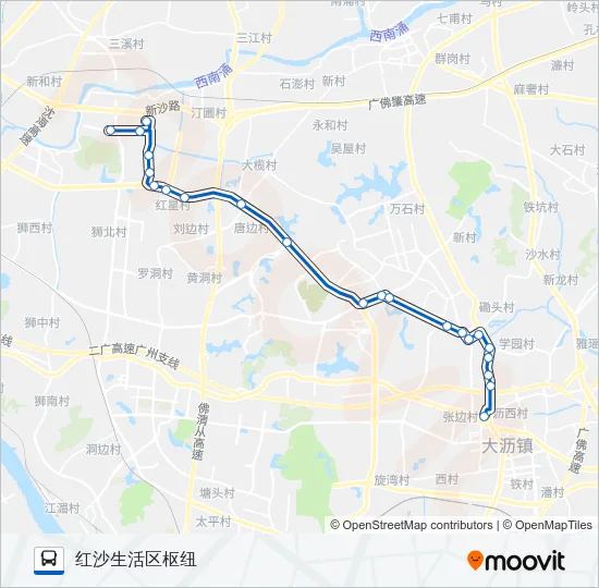 南高08路 Bus Line Map
