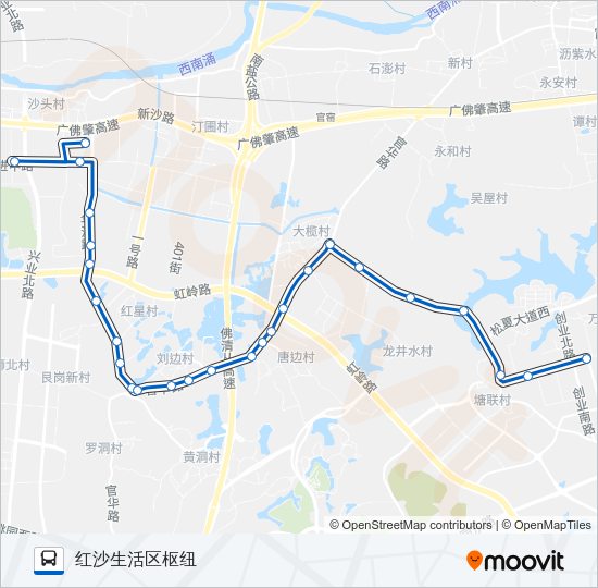 公交南高09路的线路图