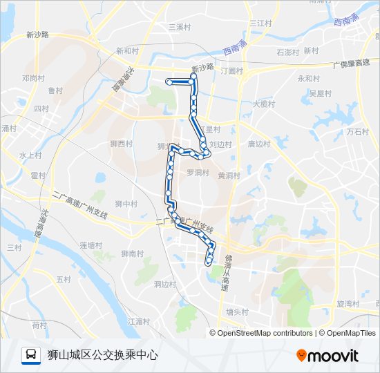 公交南高10路的线路图