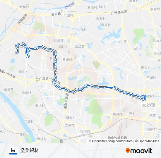 公交南高11路的线路图