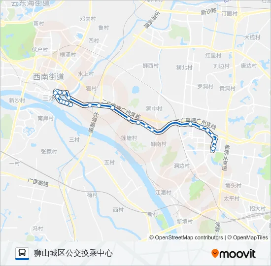南高12路 Bus Line Map
