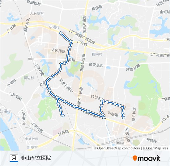 公交南高17路的线路图