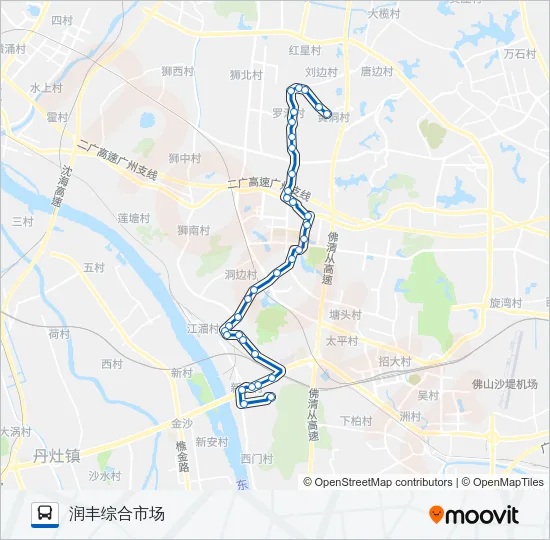 南高19路 Bus Line Map