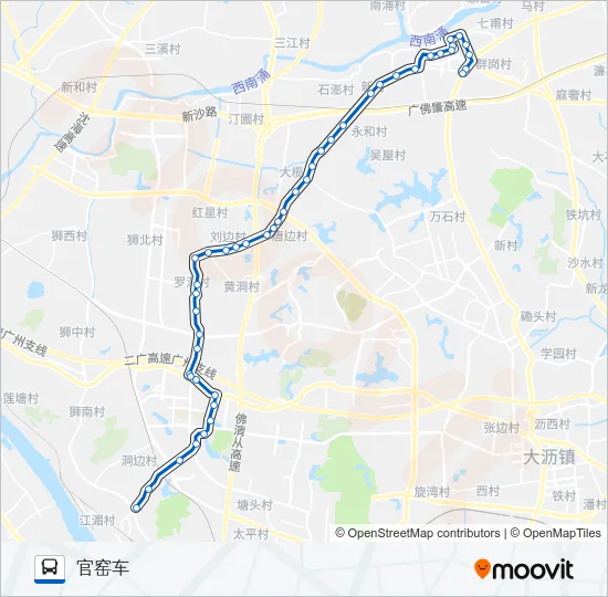 南高21路 Bus Line Map