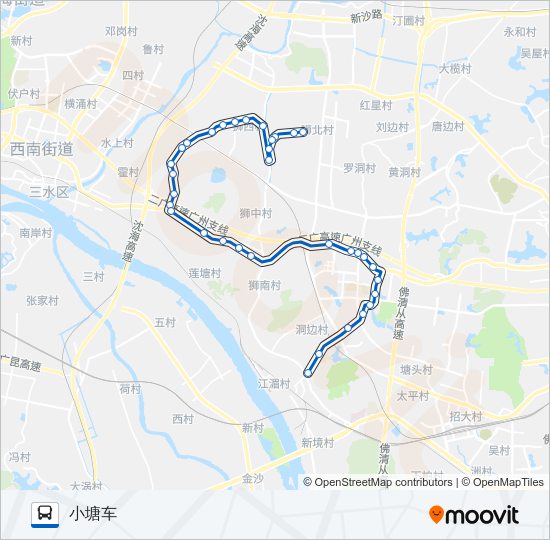 公交南高22路的线路图