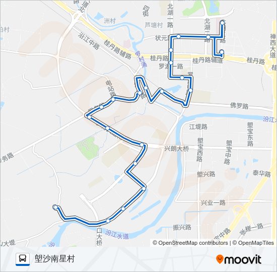 公交南高33路的线路图