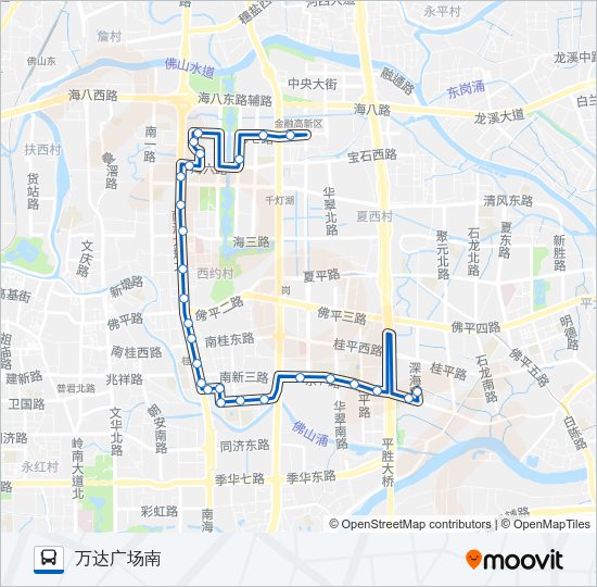公交桂01快路的线路图
