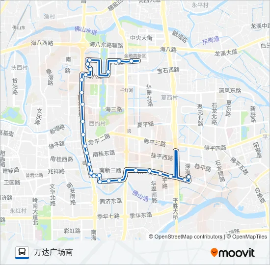 公交桂01快路的线路图