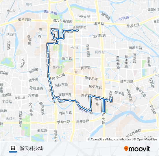 桂01快线 Bus Line Map
