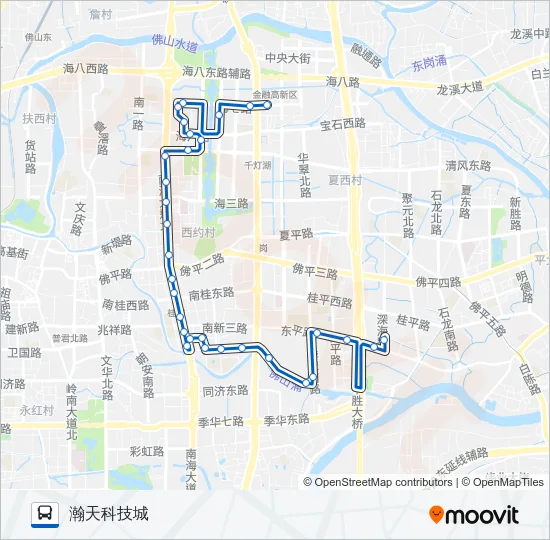 公交桂01快路的线路图