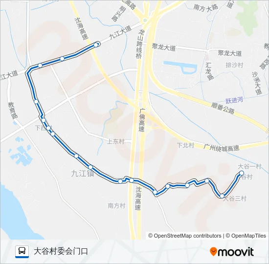 江01B路 Bus Line Map