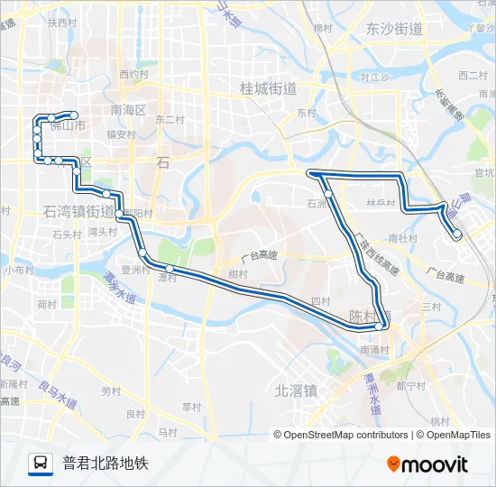 禅城K6路 Bus Line Map