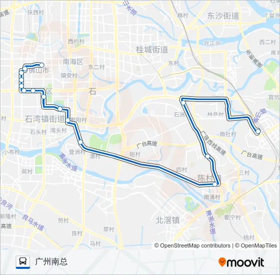 禅城K6路 Bus Line Map