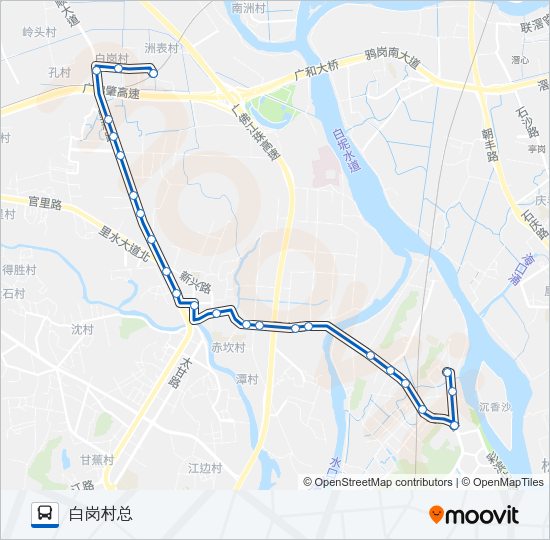 公交里10B路的线路图