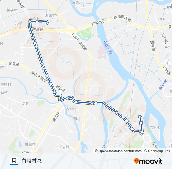 公交里10B路的线路图