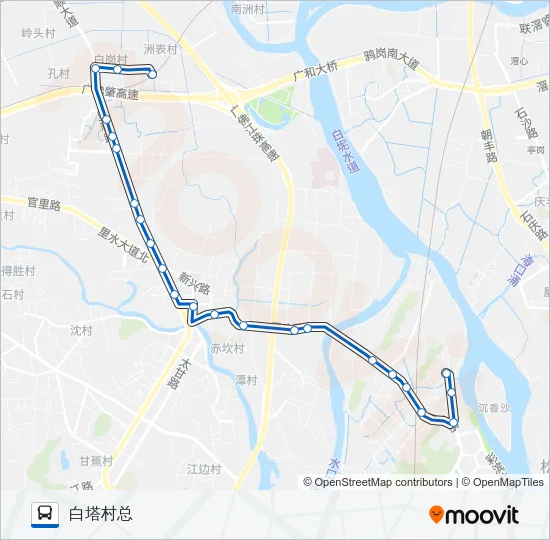里10B路 Bus Line Map