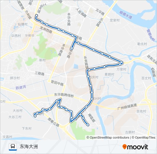 公交374班车路的线路图