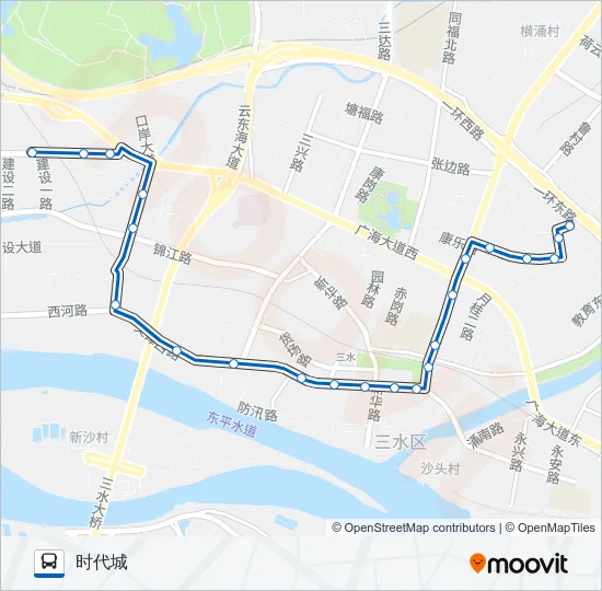 605路夜班 Bus Line Map
