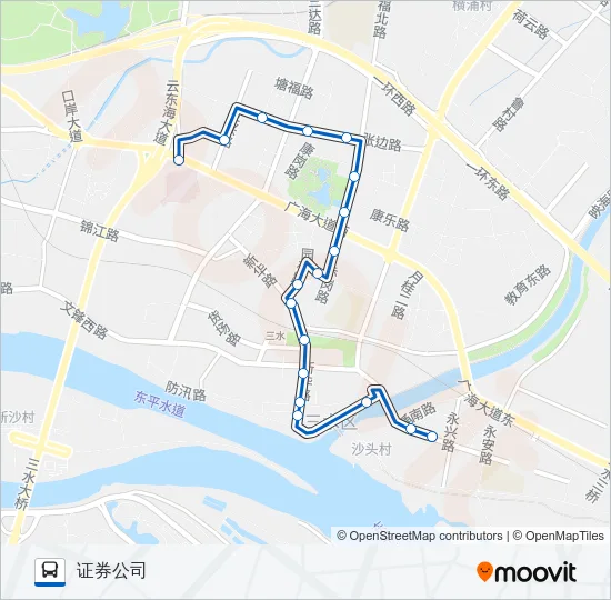 611路夜班 Bus Line Map