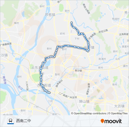 公交613班车路的线路图