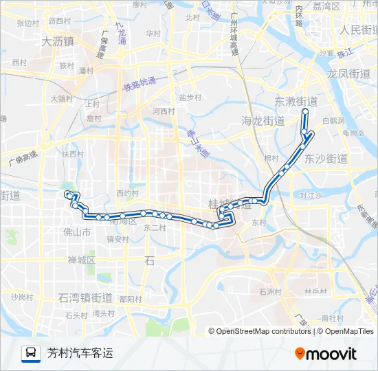 佛232B路 Bus Line Map
