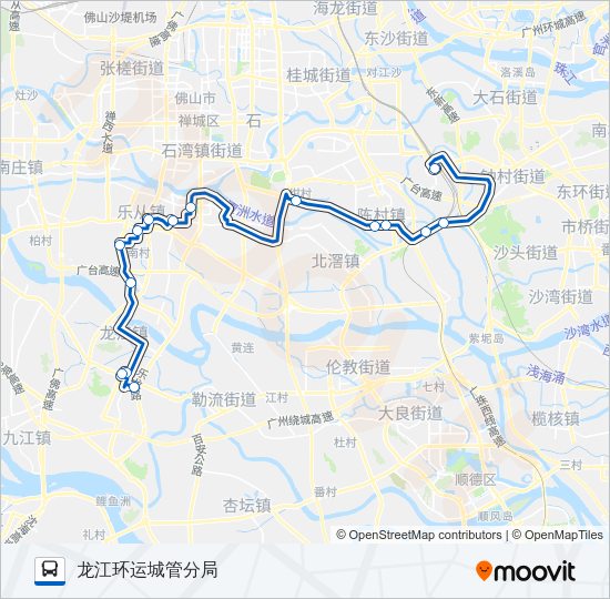 公交佛K330路的线路图
