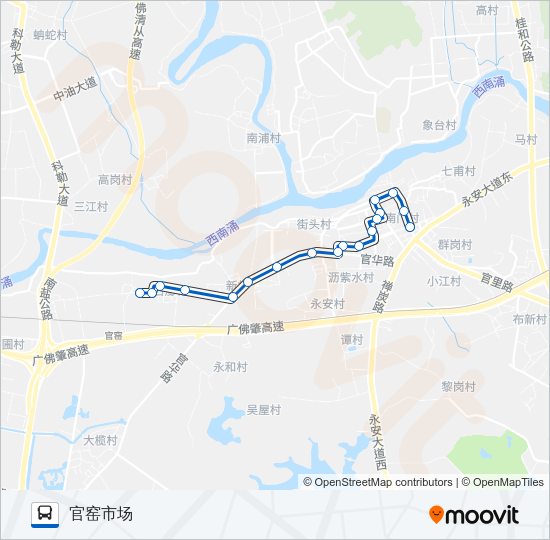 公交南高06A路的线路图