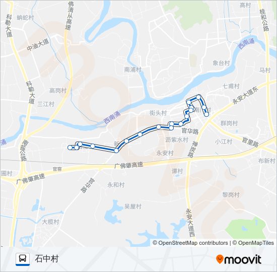 公交南高06A路的线路图