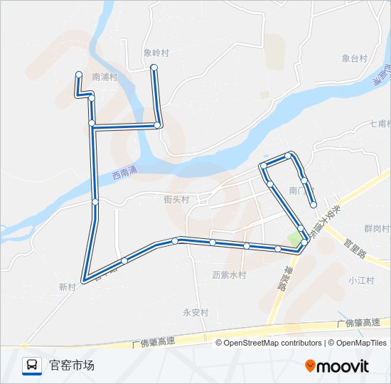 公交南高06B路的线路图