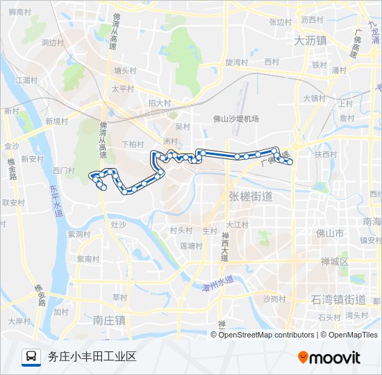 公交南高32A路的线路图