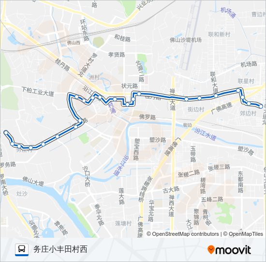 公交南高32B路的线路图