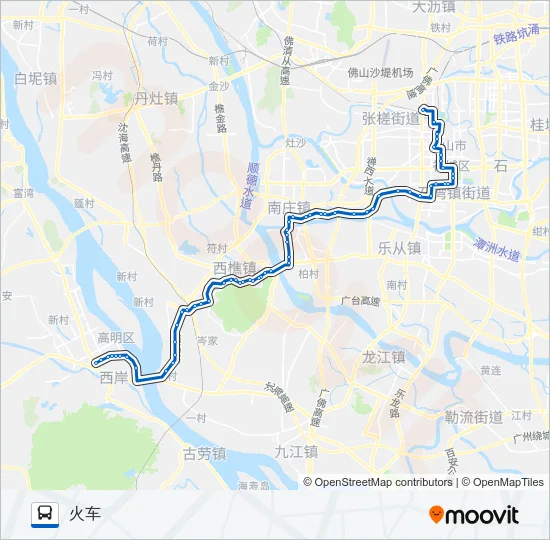 公交旅游城巴1路的线路图