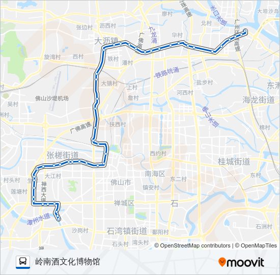公交旅游城巴5路的线路图