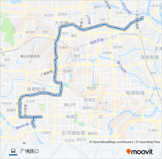 旅游城巴5线 Bus Line Map