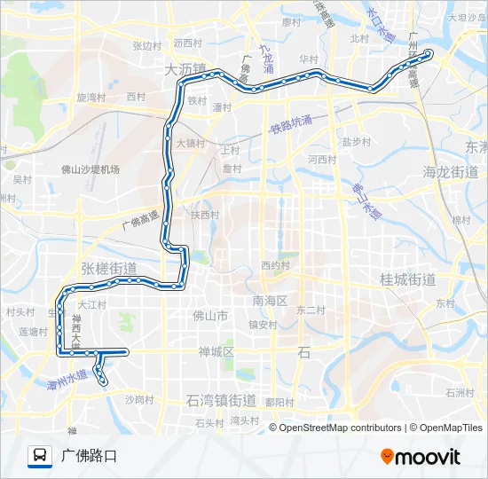 旅游城巴5线 Bus Line Map