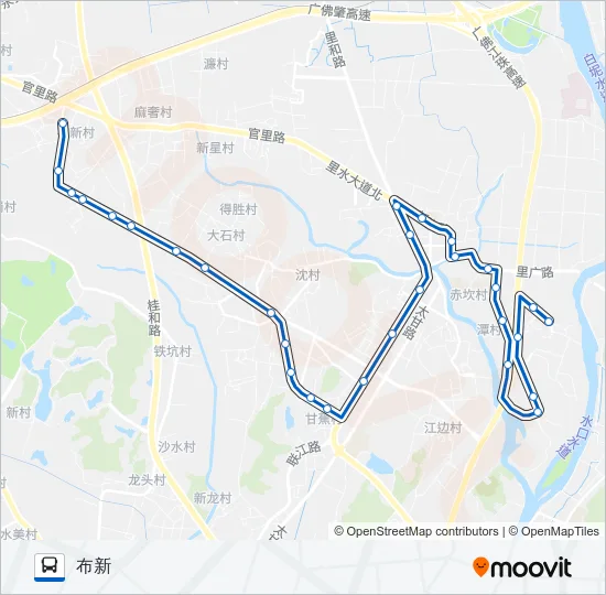 公交里02班车路的线路图