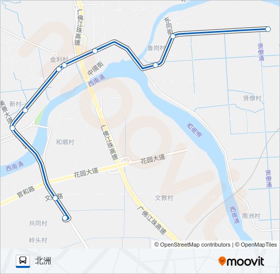 公交里06B线路的线路图