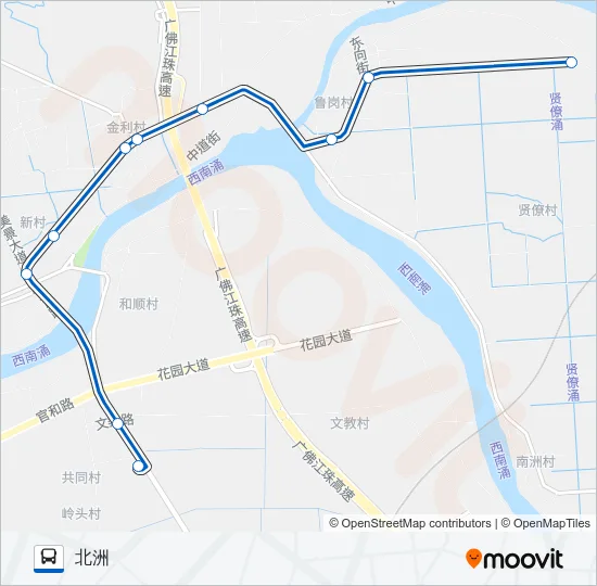 公交里06B线路的线路图