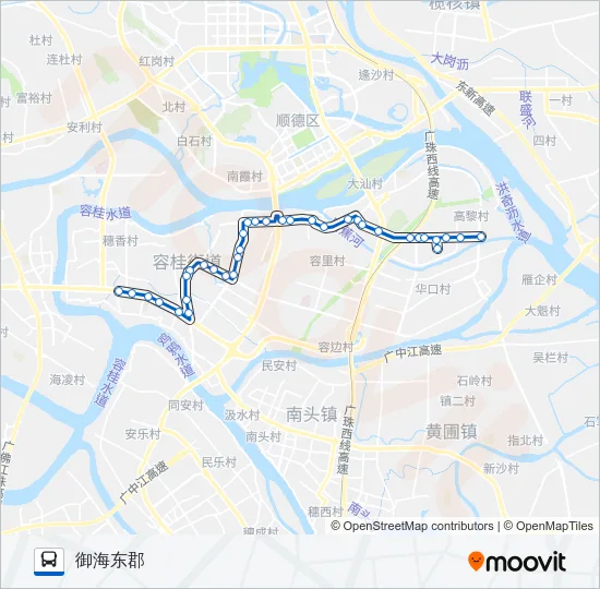 322路高峰线 Bus Line Map