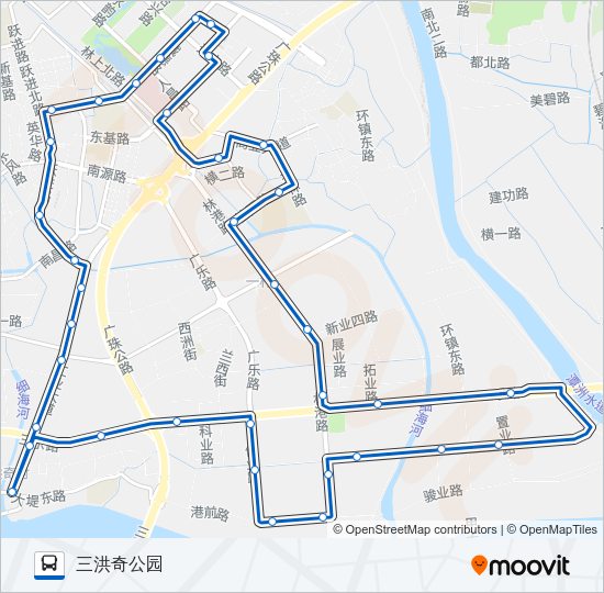 公交337B方向路的线路图