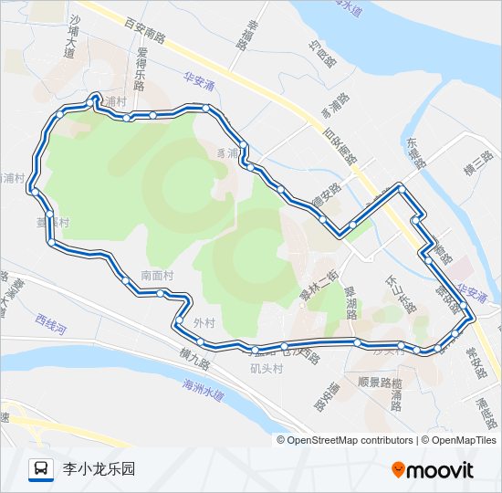 公交393A方向路的线路图