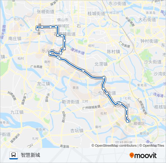 公交K807快线路的线路图