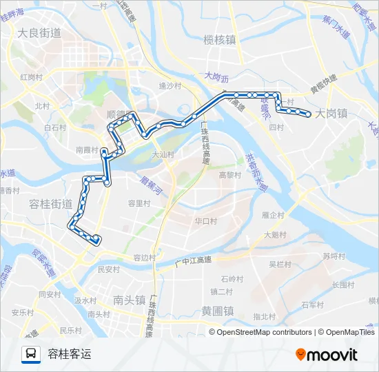 佛308路夜班 Bus Line Map