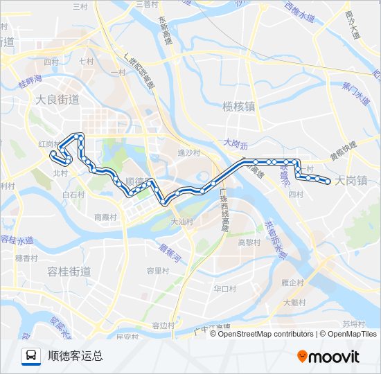 公交佛312夜班路的线路图