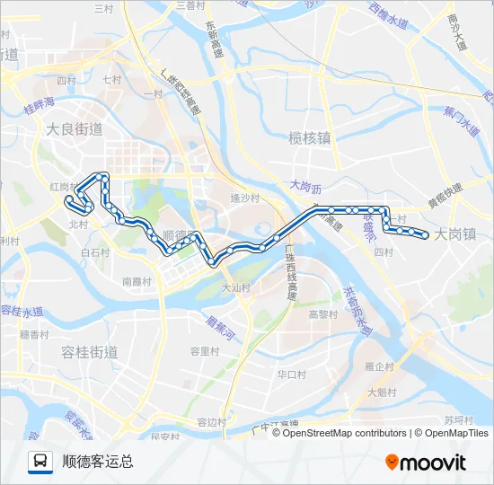 公交佛312夜班路的线路图