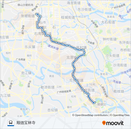 公交旅游城巴4A路的线路图