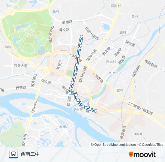 公交620短上午班路的线路图